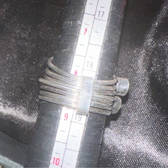 Blue Topaz multi-gem handcrafted adjustable ring - Picture 8 of 10